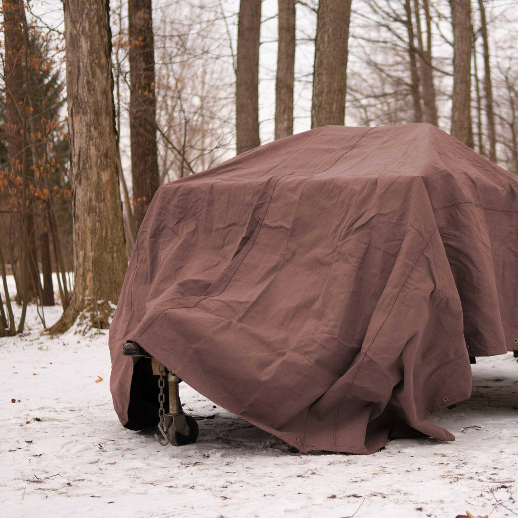Brown Canvas Tarps 100% Cotton 18 oz. 10' x 20' G34479