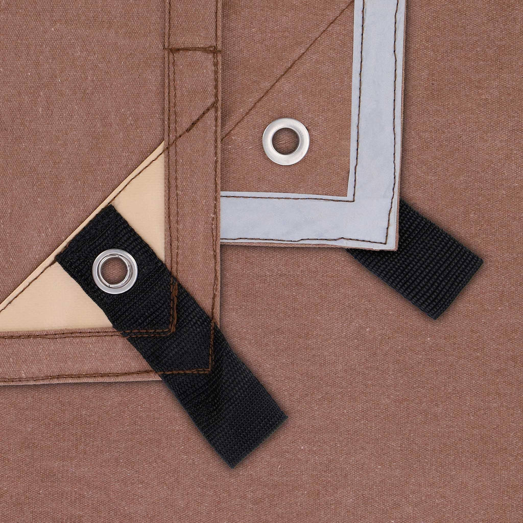 Brown Canvas Tarps 100% Cotton 18 oz. 10' x 20' G34479