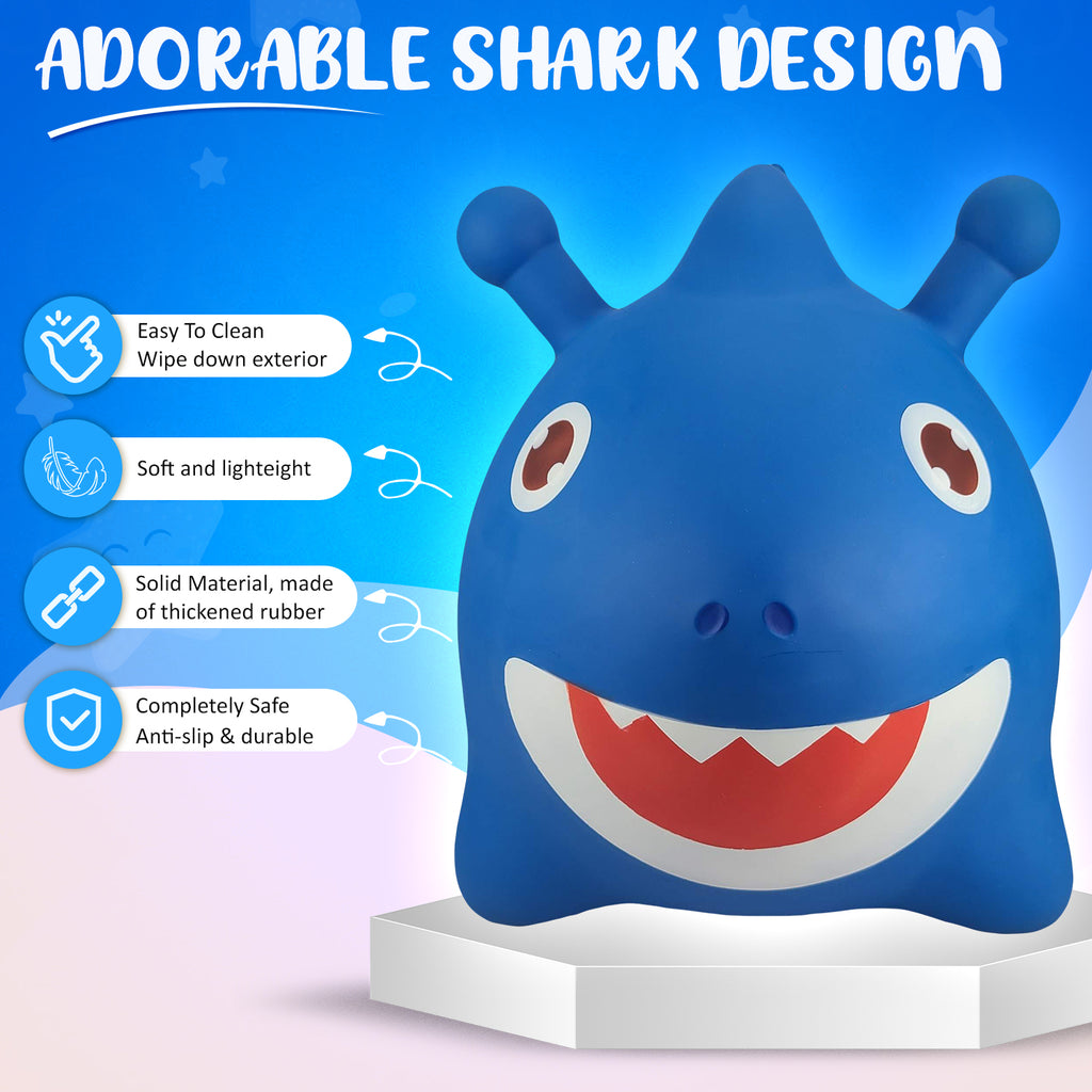 Blue Inflatable Bouncing Horse Hopper Toy D9688