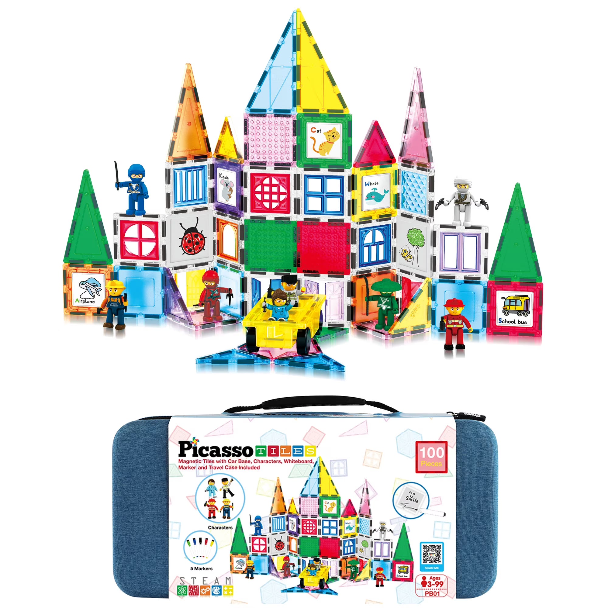 100 Pieces Magnet Tile Building Block Set N4215