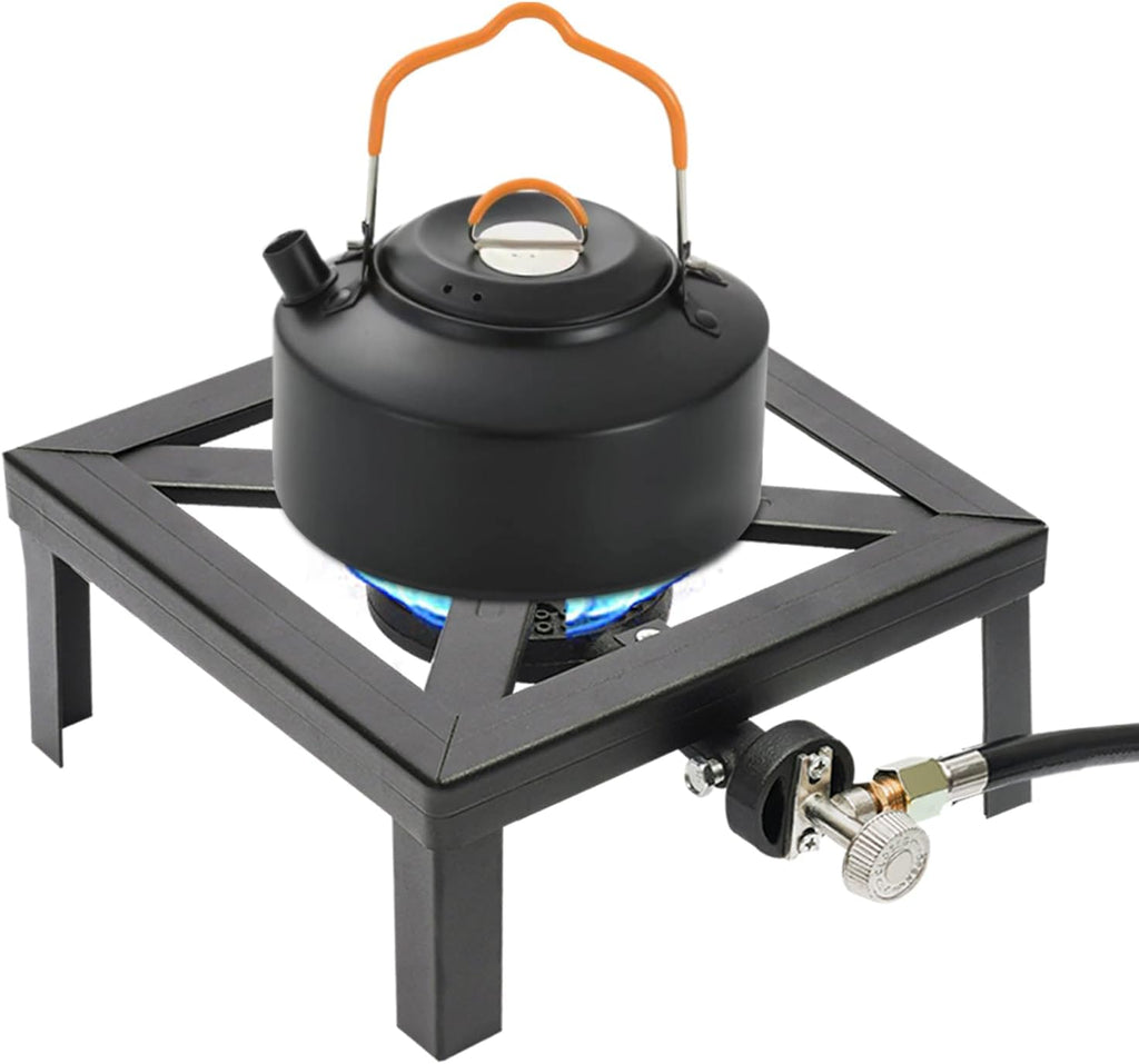 Portable Single Burner Propane Gas Stove with Adjustable Regulator Hose A919