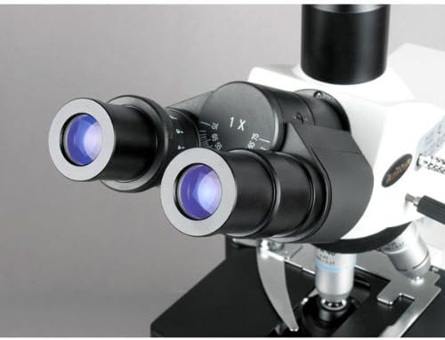 Digital Trinocular Compound Microscope, 40X-2500X Magnification, Infinity Objectives, 1.3MP Camera S737