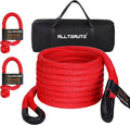 Red Kinetic Recovery & Tow Rope with 2 Soft Shackles Offroad Recovery Kit V344703