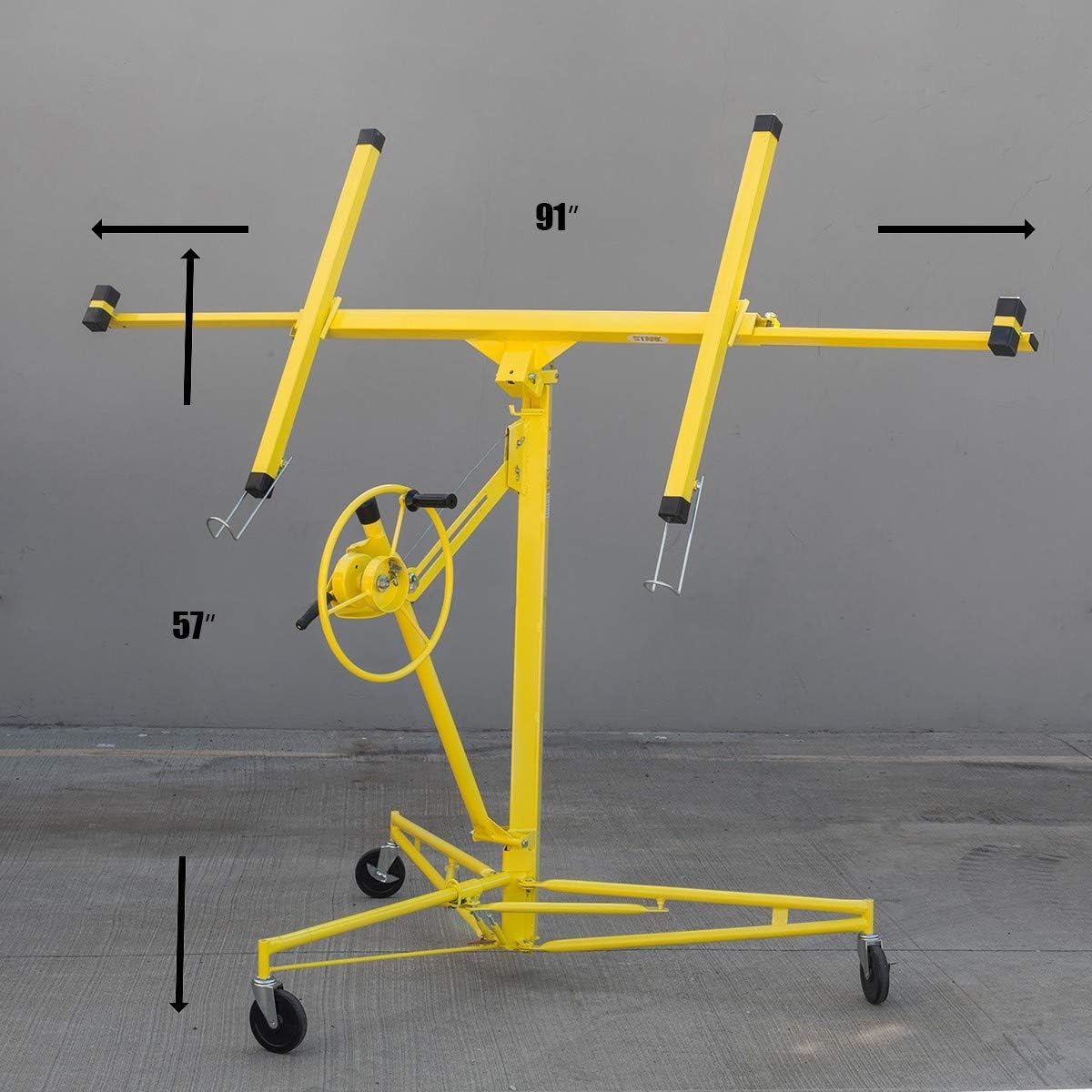 16 ft Drywall Rolling Lift Panel Hoist Jack with Caster Wheel Y269