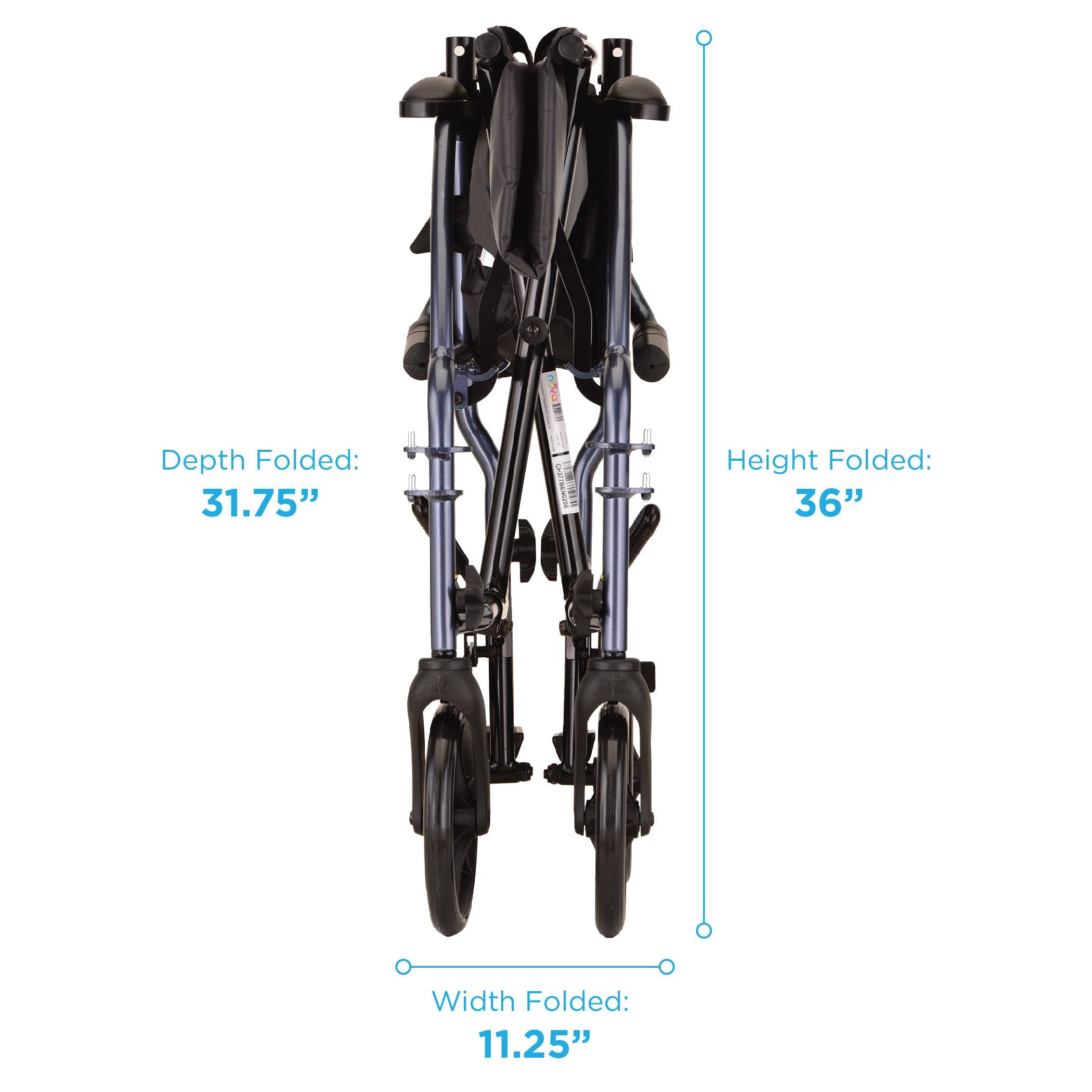 Blue Lightweight Transport Chair P625