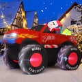 7.8 FT Christmas Inflatables Santa Claus on Truck Outdoor Decorations LED Lights Q440931