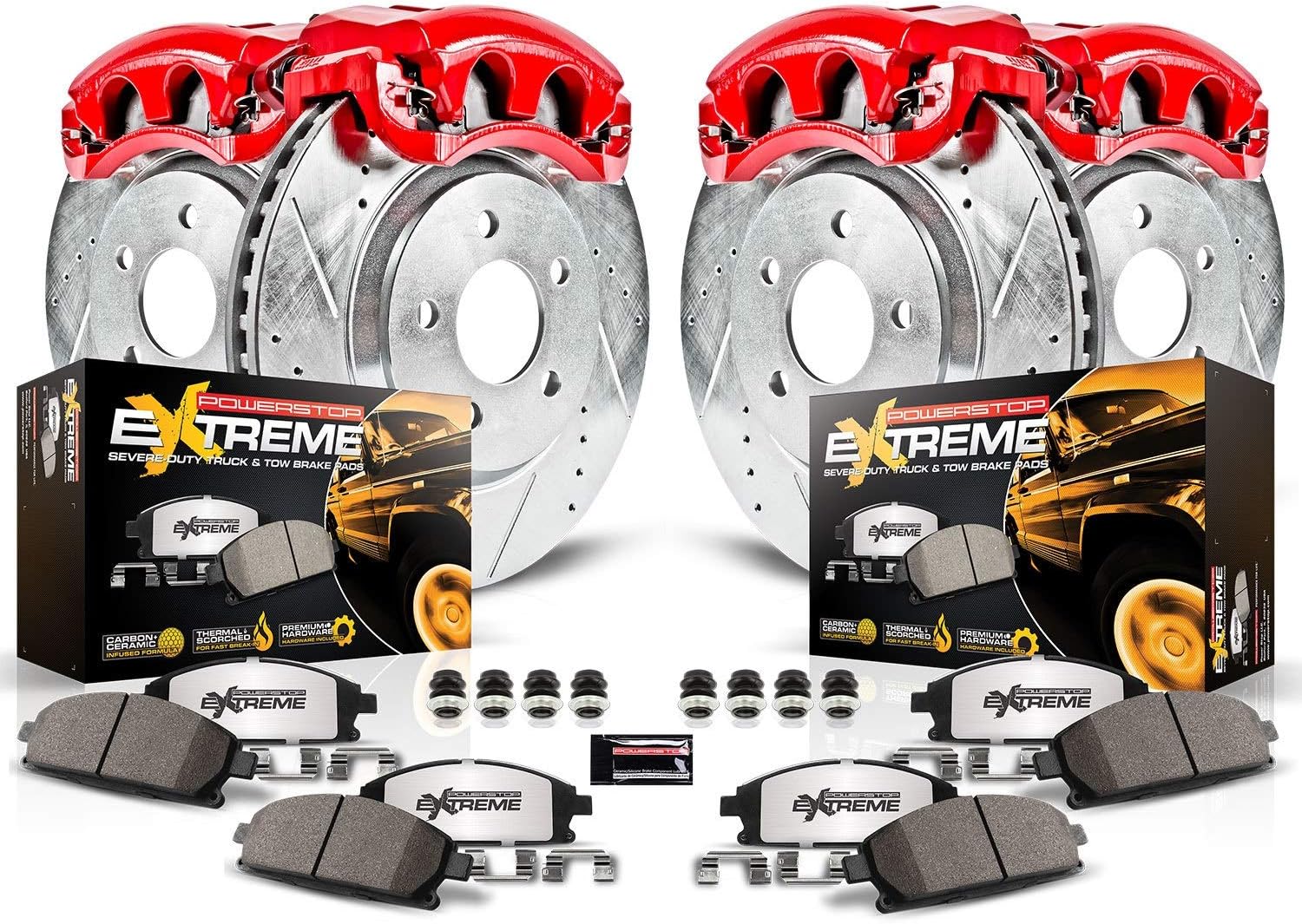 Front & Rear Z36 Truck and Tow Brake Kit with Calipers N7761
