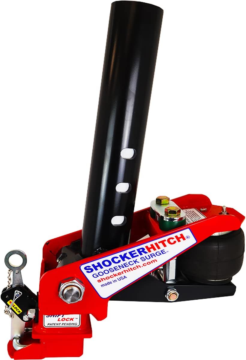 Gooseneck Air Hitch & Coupler, Round 4" Angled Pin 30K Coupler 9" Offset V993