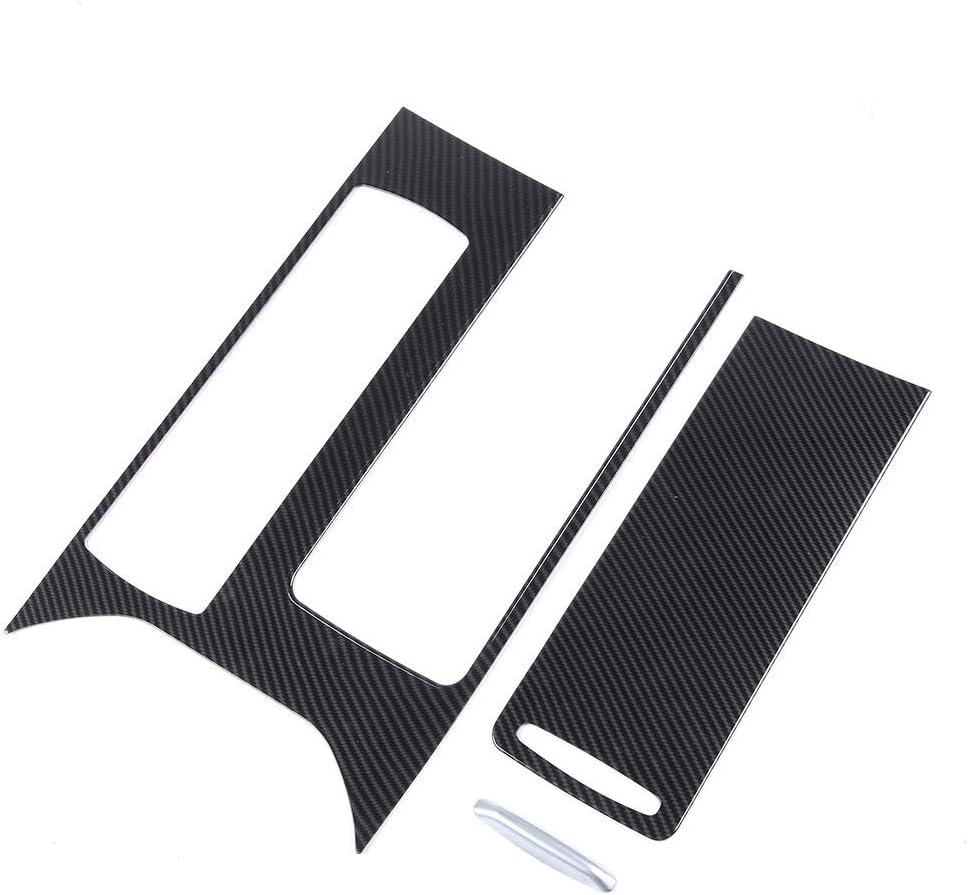 Carbon Fiber Style Center Console Gear Shift Cover Panel Trim (Pack of 3) W833