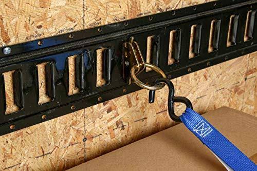 8-ft Powder-Coated Steel E Track Tie-Down Rail, Pack of 4 P23264