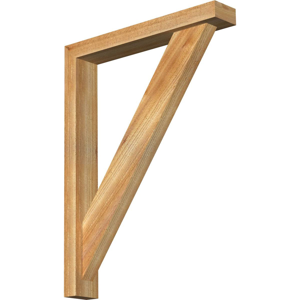 Traditional Block Rough Sawn Bracket with Offset Brace E6757
