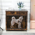 Brown Wooden Cabinet Crate with Storage Drawer and 2 Doors X159