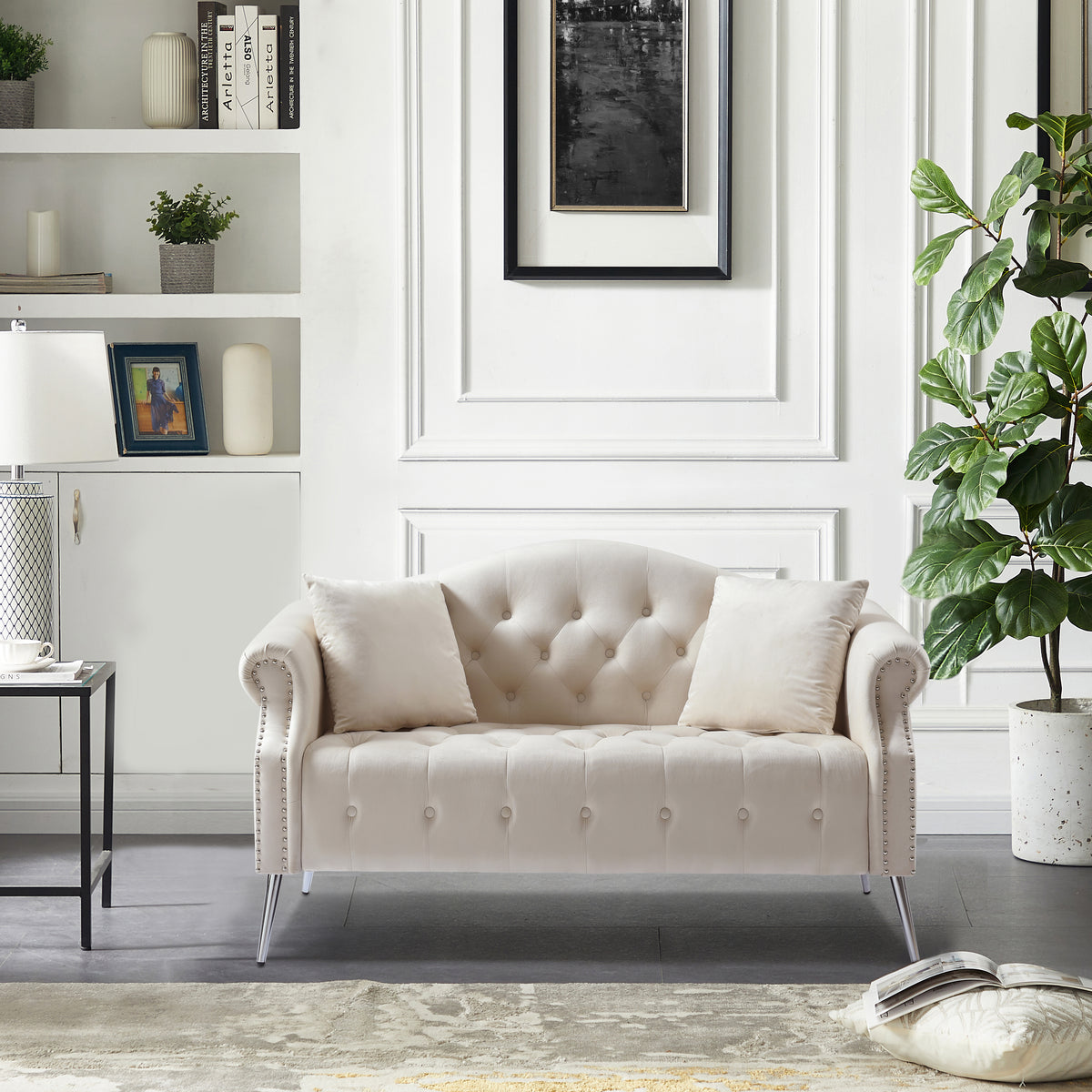 Chesterfield Velvet Loveseat S787636
