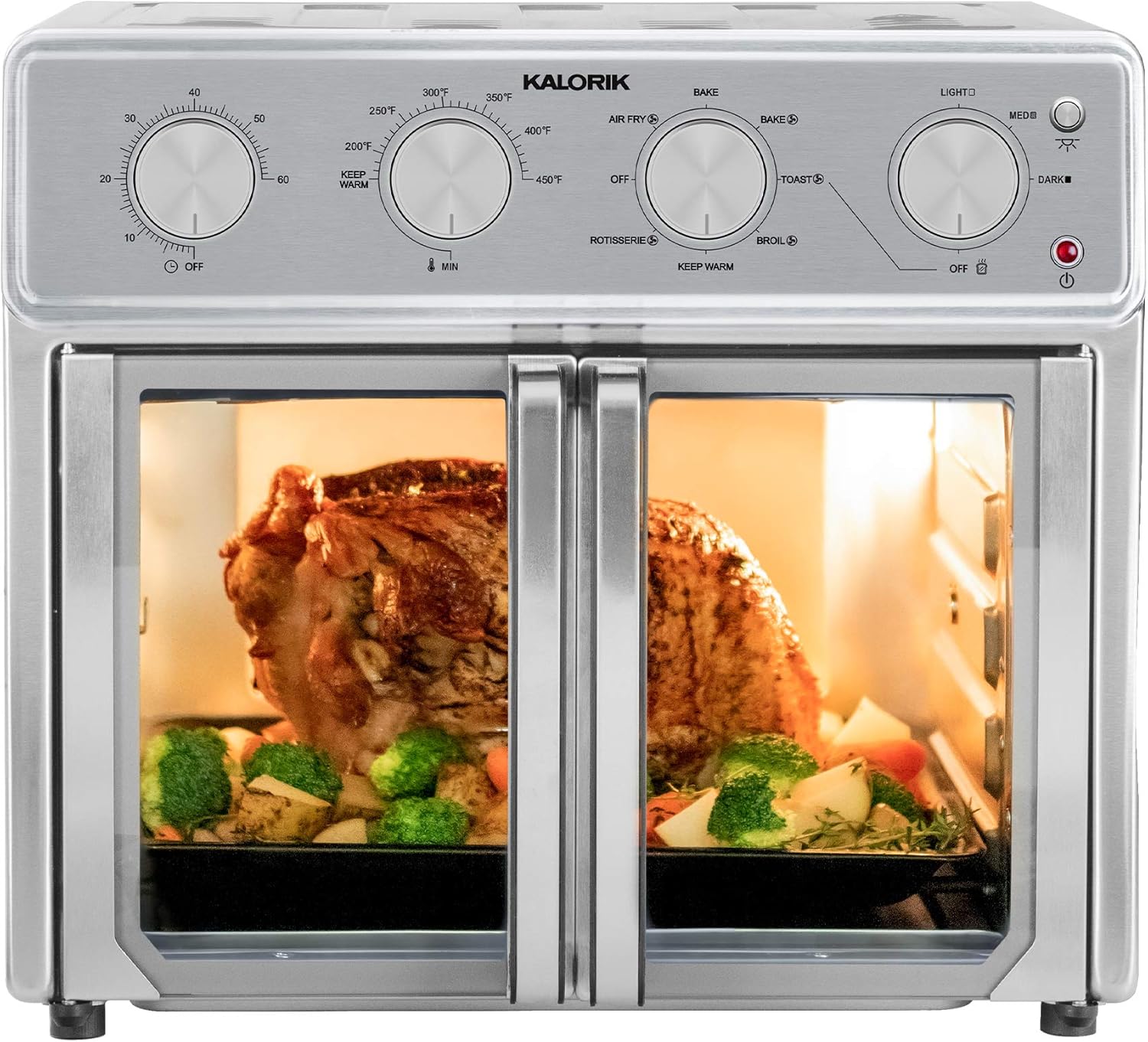 26 Quart 9-in-1 Stainless Steel Air Fryer Toaster Oven Combo N476906