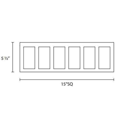 15x22 LED Square Surface Mount N32720