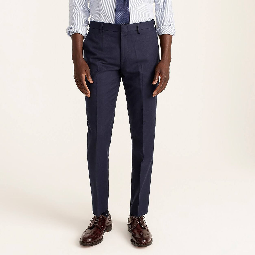 Slim-Fit Unstructured Suit Pant in Wool-Cotton Twill M3658