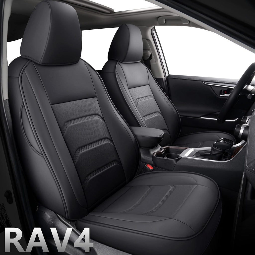 Faux Leather Custom Car Seat Covers Full Set for Toyota RAV4 Z2849