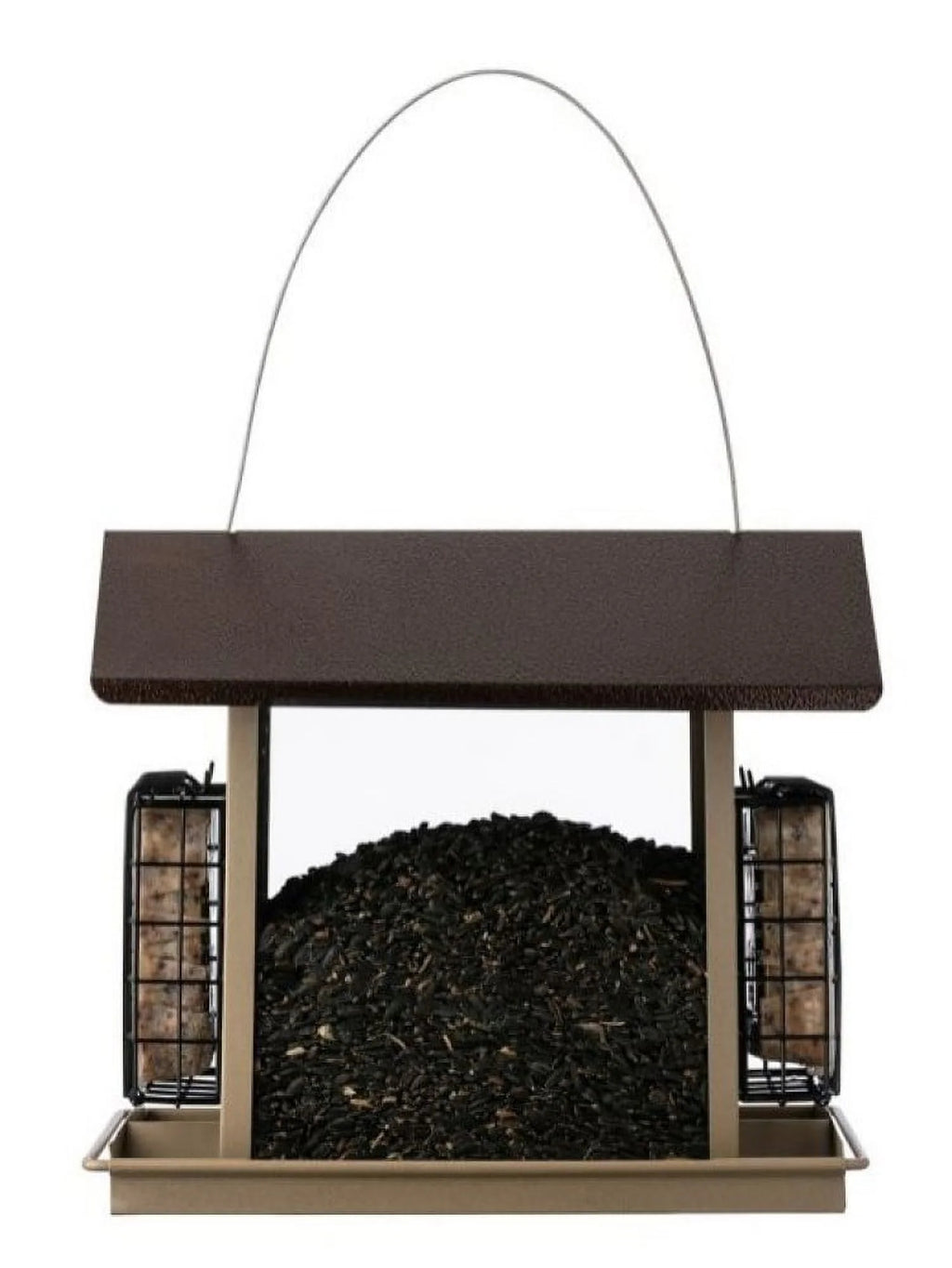 Large Bird Hopper Feeder, 8 lb, Metal/Plexiglas, 10.9 in H E107002