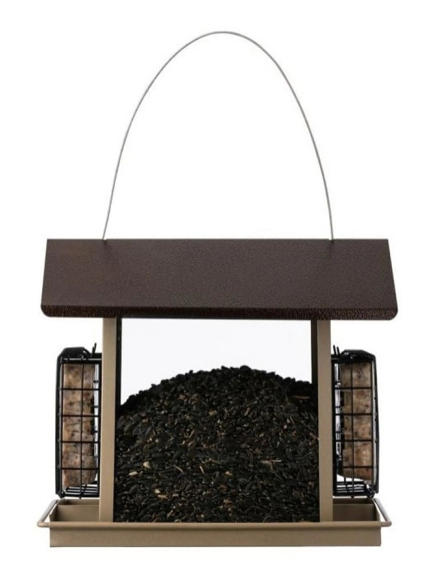 Large Bird Hopper Feeder, 8 lb, Metal/Plexiglas, 10.9 in H E107002