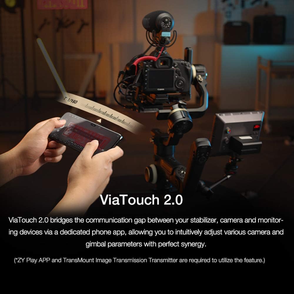 3-Axis Handheld Gimbal Stabilizer for DSLR Cameras and Camcorder, 6.5kg Payload, DC-in (Pro Package) W38419