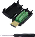 HDMI Solderless Adapter Gold Plated Extension Cable Connector Breakout Board with Plastic Cover Screwdriver C395345