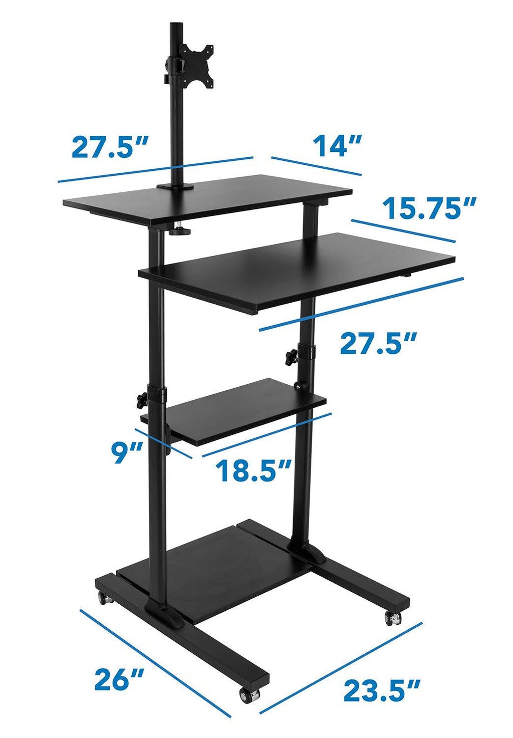 Height Adjustable Rolling Presentation Cart N67811