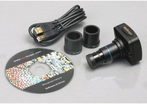 Digital Trinocular Compound Microscope, 40X-2500X Magnification, Infinity Objectives, 1.3MP Camera S737