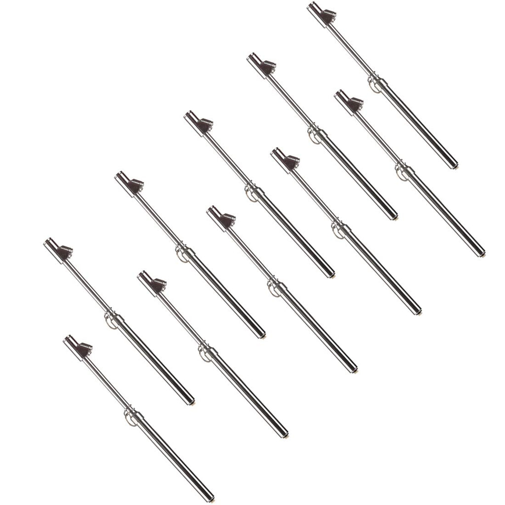 Tire Pressure Gauge 10-150PSI 100-1000KPa Dual Head Chucks Silver (10 Packs) Z8058