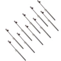 Tire Pressure Gauge 10-150PSI 100-1000KPa Dual Head Chucks Silver (10 Packs) Z8058