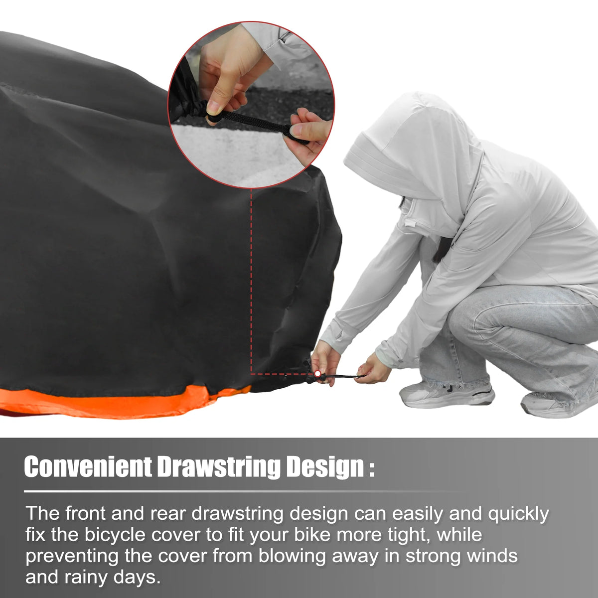 Orange Waterproof Bicycle Cover for 2 Bike I300484
