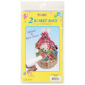 2 Pack Shrink Wrap Basket Bag with Ribbon Closures A690