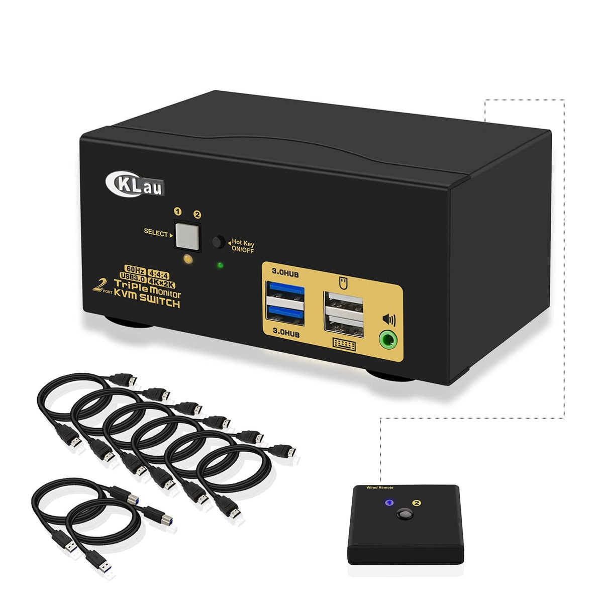 4 Port HDMI 2.0 USB 3.0 KVM Switch with Cables O451251
