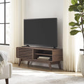 Scandinavian TV Stand with Slatted Door S134666