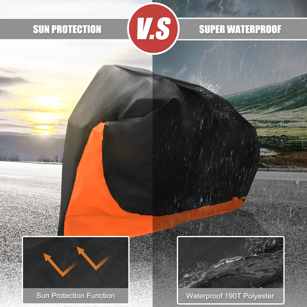 Orange Waterproof Bicycle Cover for 2 Bike I300484