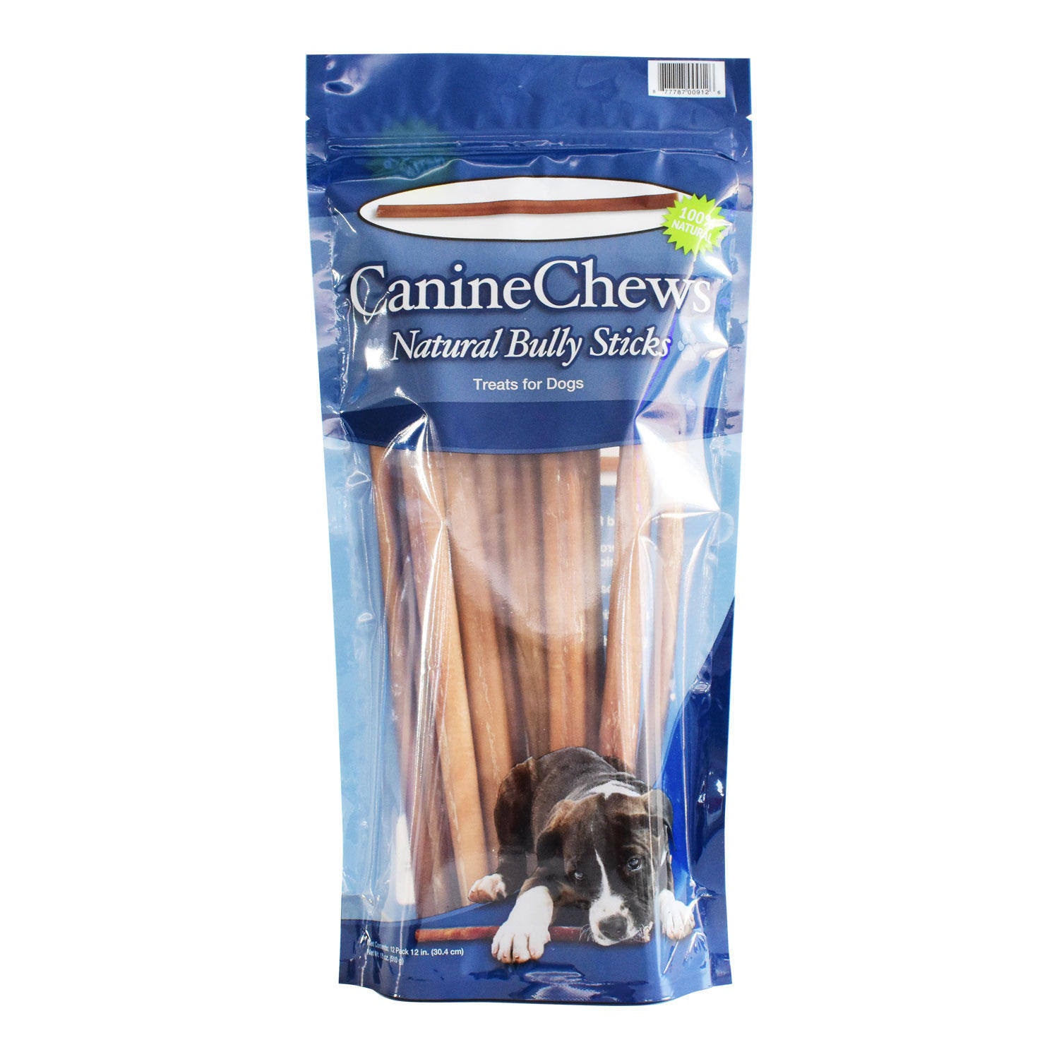 12 Ct. Natural Bully Sticks Dog Treats I680