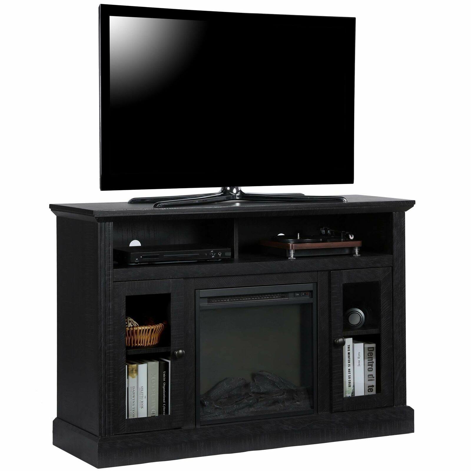 Black Fireplace TV Console R919194