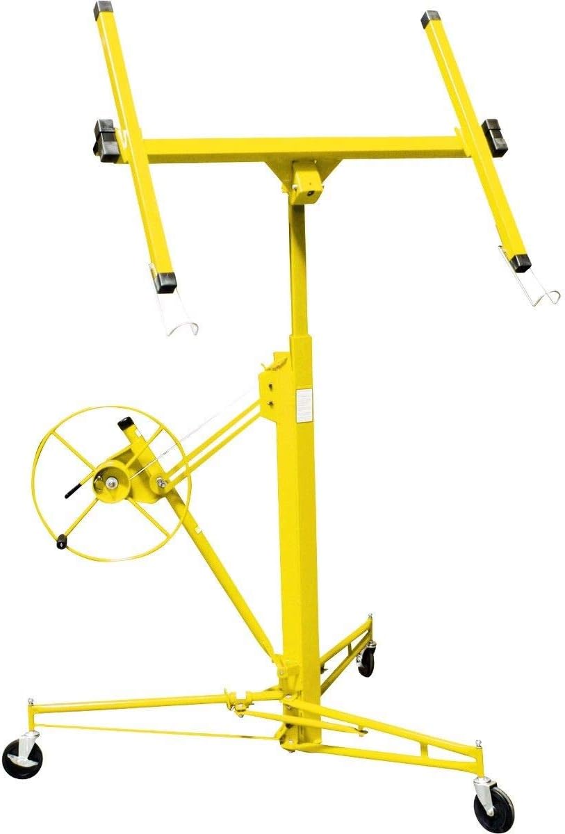 16 ft Drywall Rolling Lift Panel Hoist Jack with Caster Wheel Y269