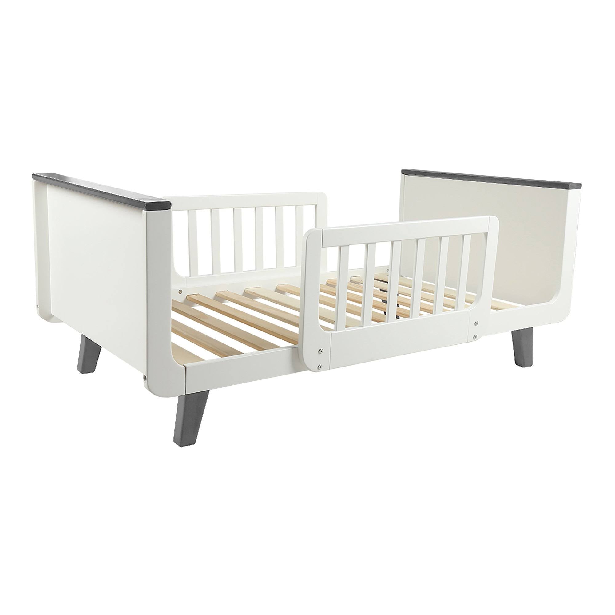 Espresso Toddler Bed with White A65056