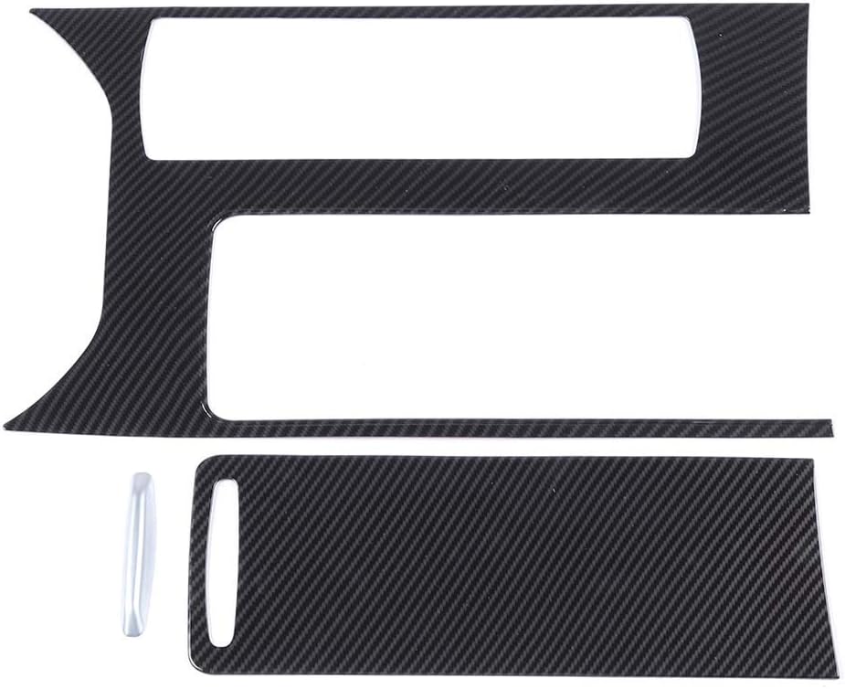 Carbon Fiber Style Center Console Gear Shift Cover Panel Trim (Pack of 3) W833