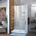 Frameless Hinged Shower Door with Shelves Chrome F624