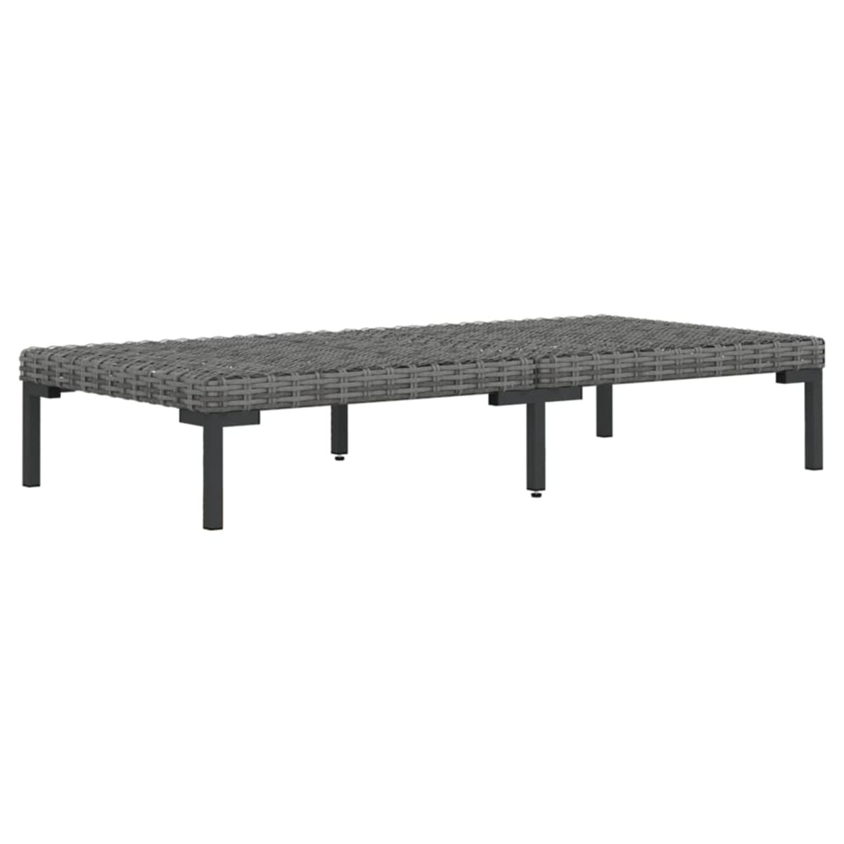 9 Piece Dark Gray Outdoor Sectional Sofa Set with Cushions Steel Frame O667