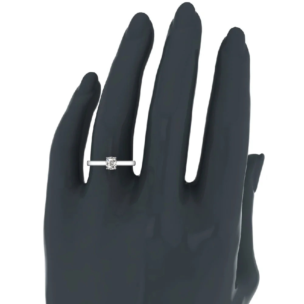 0.75 Carat Cushion Solitaire 4-Prong 14K Gold Engagement Ring U79999