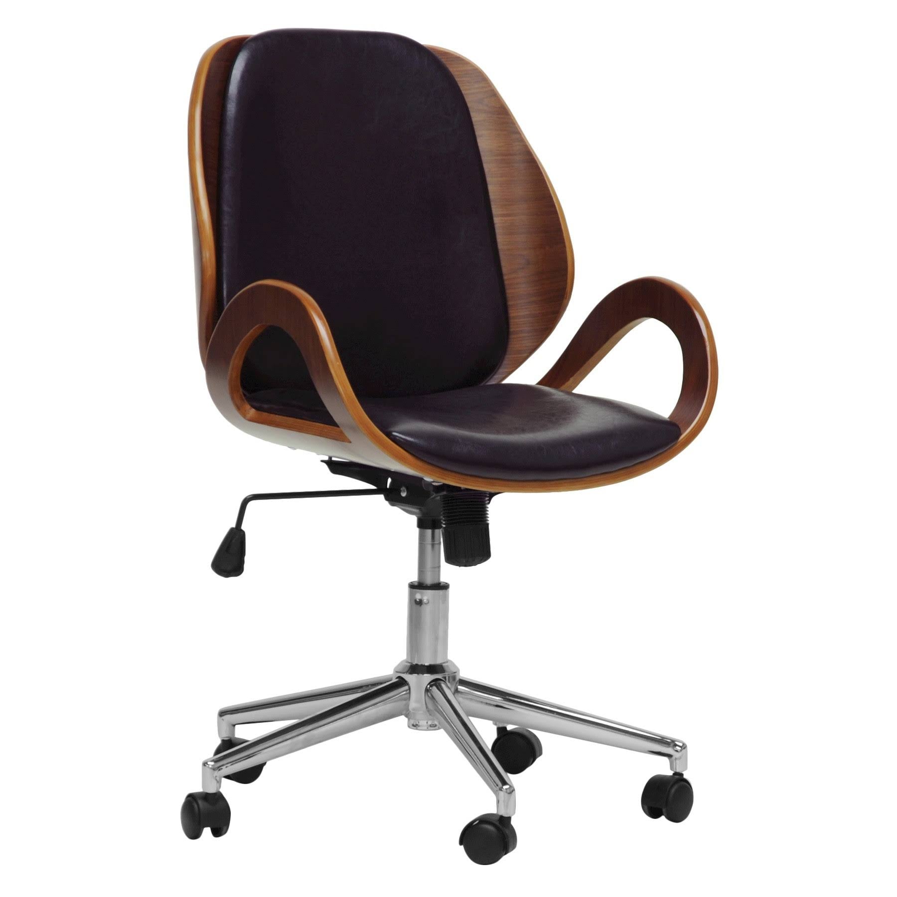 Walnut/Black Modern Office Chair A334046