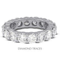 Platinum 950 4-Prong Setting 2.11 Carat Total Natural Diamonds Eternity Ring Q46036
