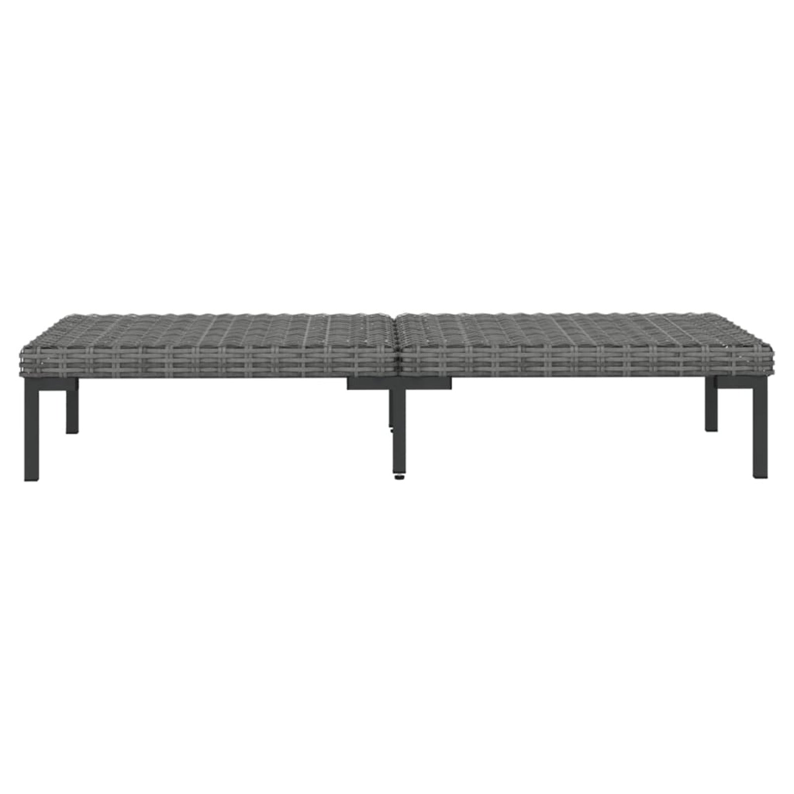 9 Piece Dark Gray Outdoor Sectional Sofa Set with Cushions Steel Frame O667