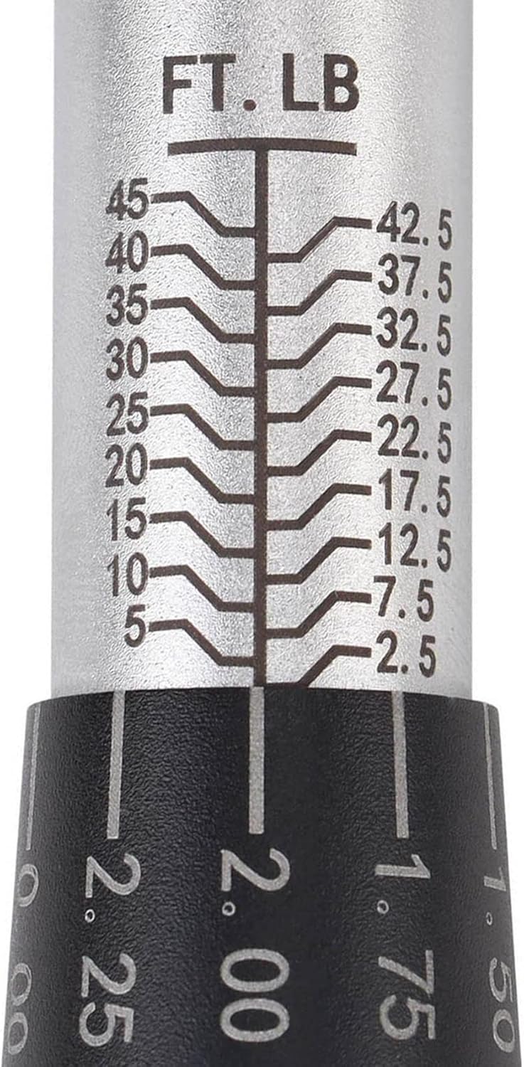 3/8-Inch Drive Click Torque Wrench, Preset, Dual Torque Scales, Pack of 2 W12016