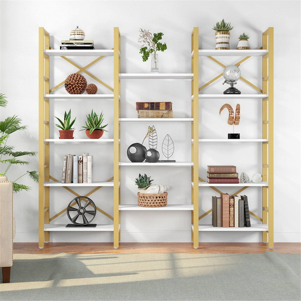 Gold 5-Shelf Bookcase T4916