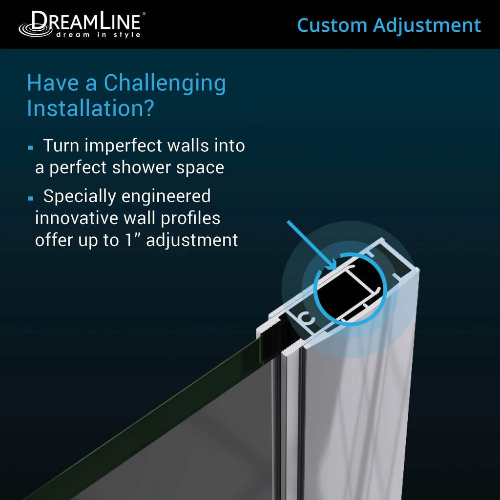 Frameless Hinged Shower Door with Shelves Chrome F624