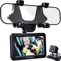Baby Car Camera with 4.3'' HD Display, 1080P Night Vision, 360° Rearview Mirror Display Bracket R775105