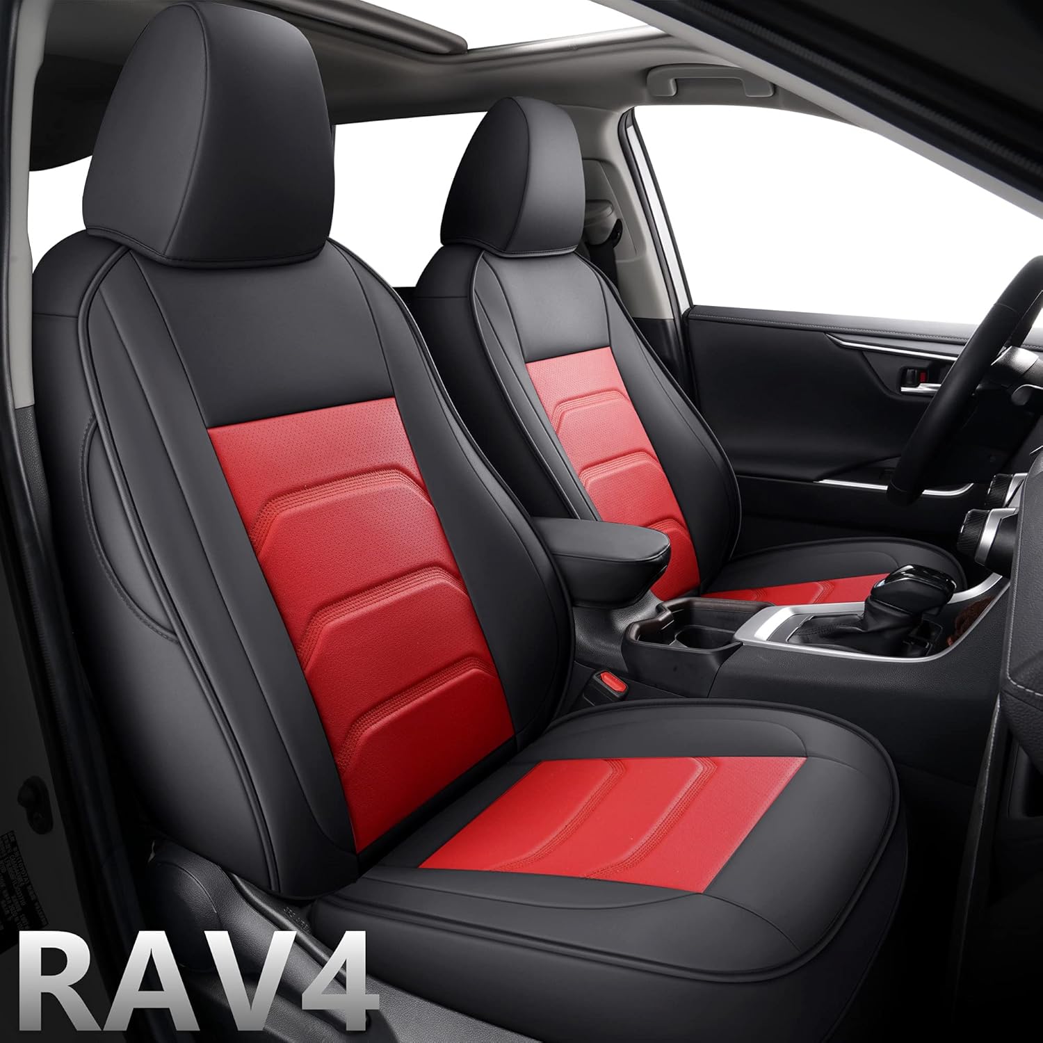 Faux Leather Custom Car Seat Covers Full Set for Toyota RAV4 Z2849